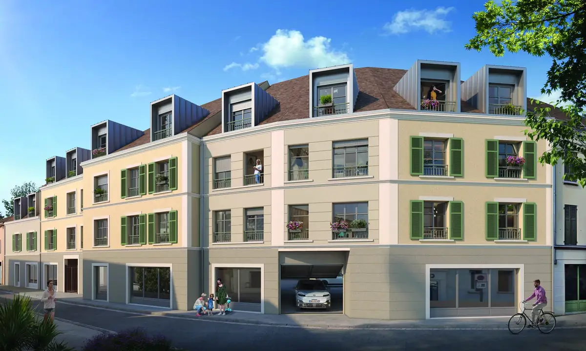 Résidence Cours Saint Pierre à Gonesse, façade